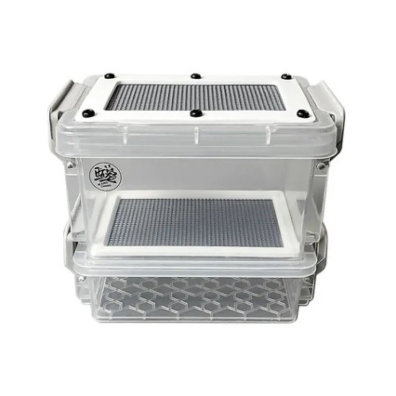 Mealworm Breeding Box with Sifting Screen Waste Separation Insect Rearing Container Moisture‑Resistant Habitat Sold in Sets of 2