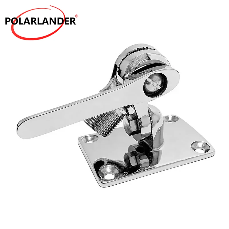 Heavy‑Duty 316 Stainless Steel VHF Antenna Rail Mount Base Quick Lower Handle For Boat Under Bridge Passing