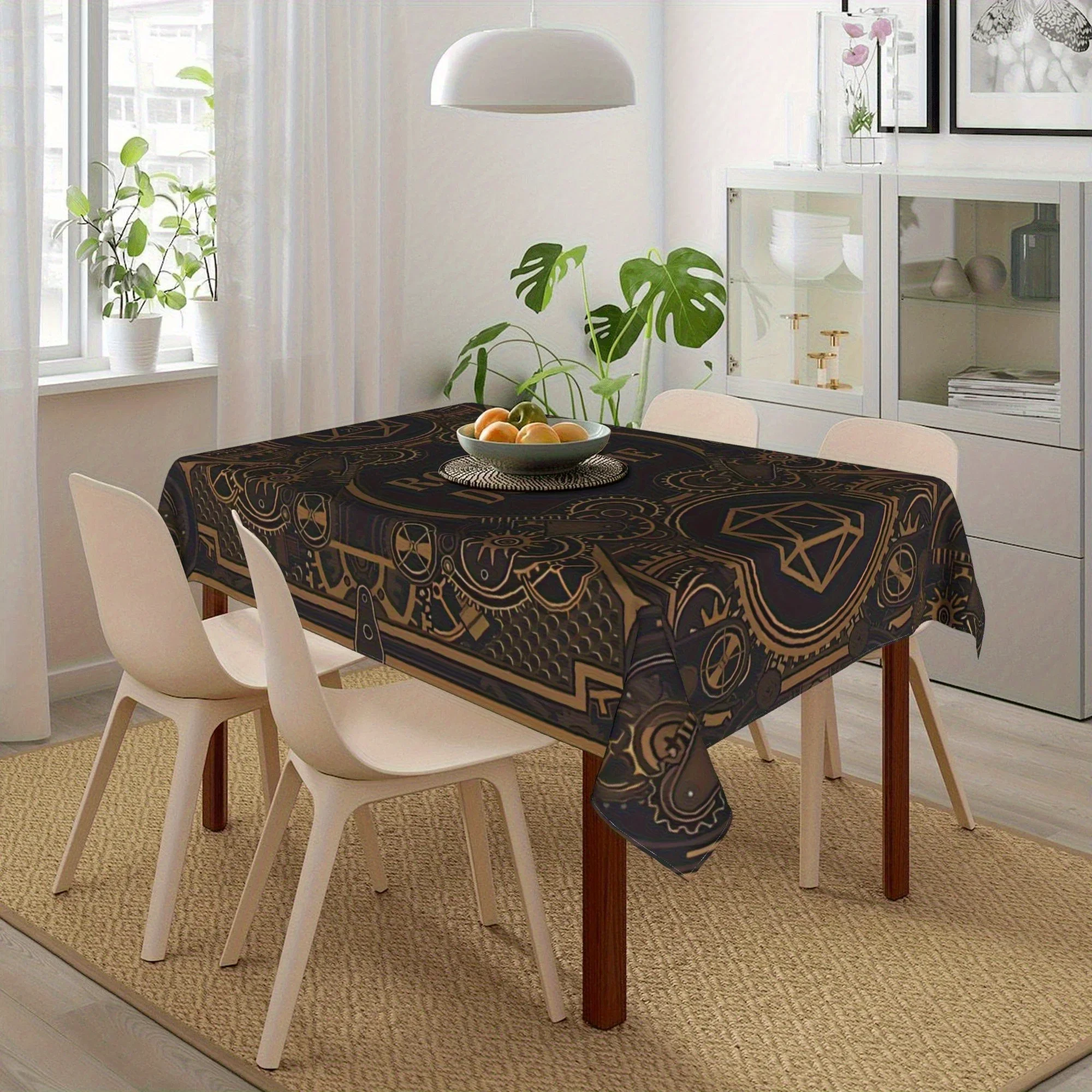 One creative gear-pattern tablecloth - immersive gaming atmospherezyc