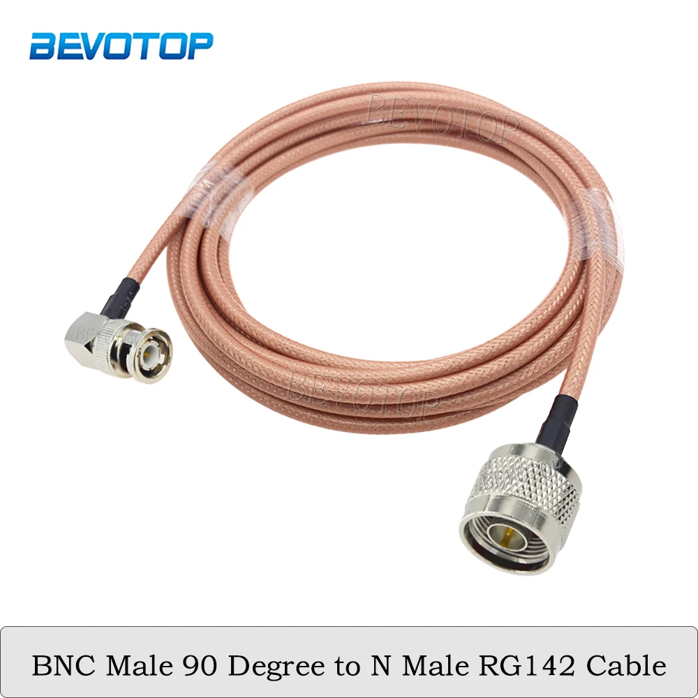 

BNC Male 90 Degree to L16 N Male Connector RG142 Double Shielded High Quality Low Loss RG-142 50-3 Ohm RF Coaxial Cable Jumper