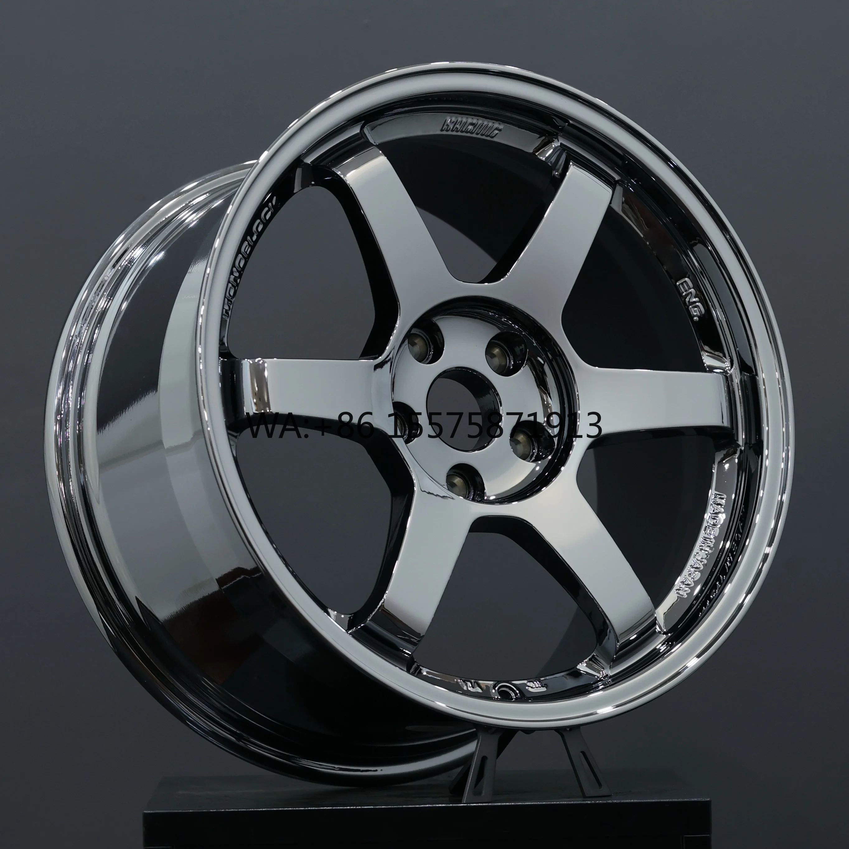 For  Deep Dish Chrome Wheels Forged Rims 5x120 5x114.3 Replica Volk Racing TE37 SL for Tesla Model S JDM  E46 E90