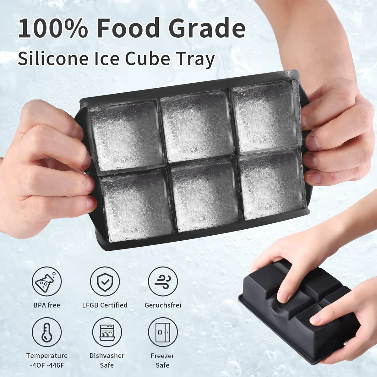 Homemade Silicone Ice Compartment Mould Diamond Ice Cube Whiskey Ice Ball Box Kitchen Bar Ice Cube Mould Spherical Edible