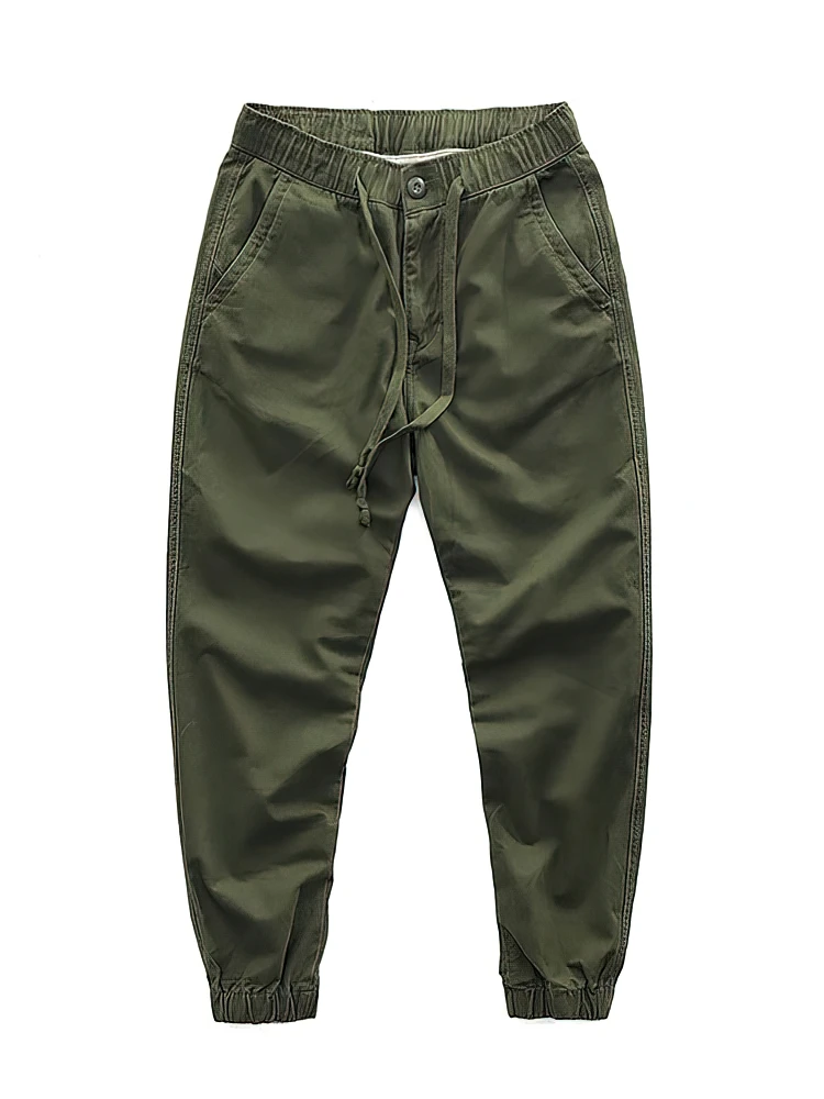 Casual Sport Cotton Jogger Pants Men Outdoor Plain Baggy Cargo Sweatpants Wide leg Oversize Hiking Trousers