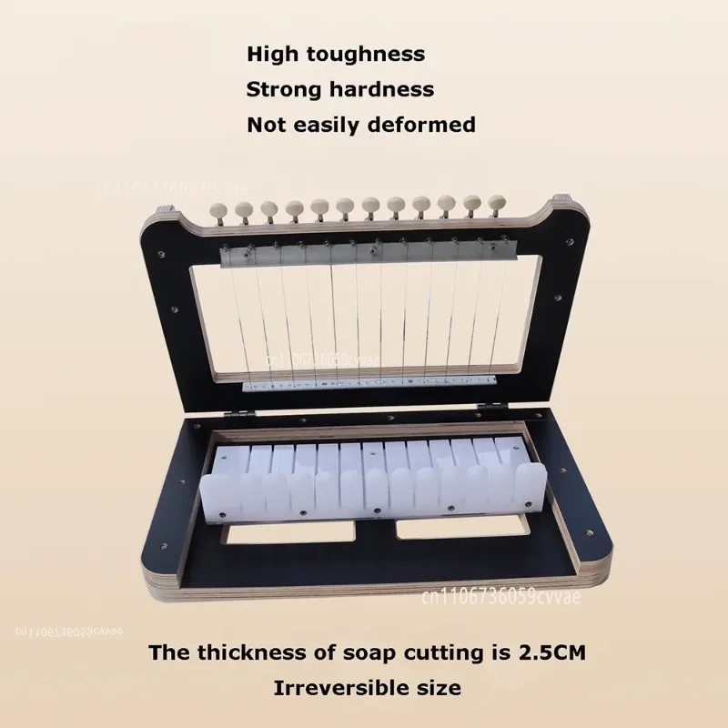 1-12 Bars Precisely and Accurately Cut 1 Inch Bars Bamboo Soap Slicer With Steel Wire Multi Handmade Soap Manual Soap Cutter Cut