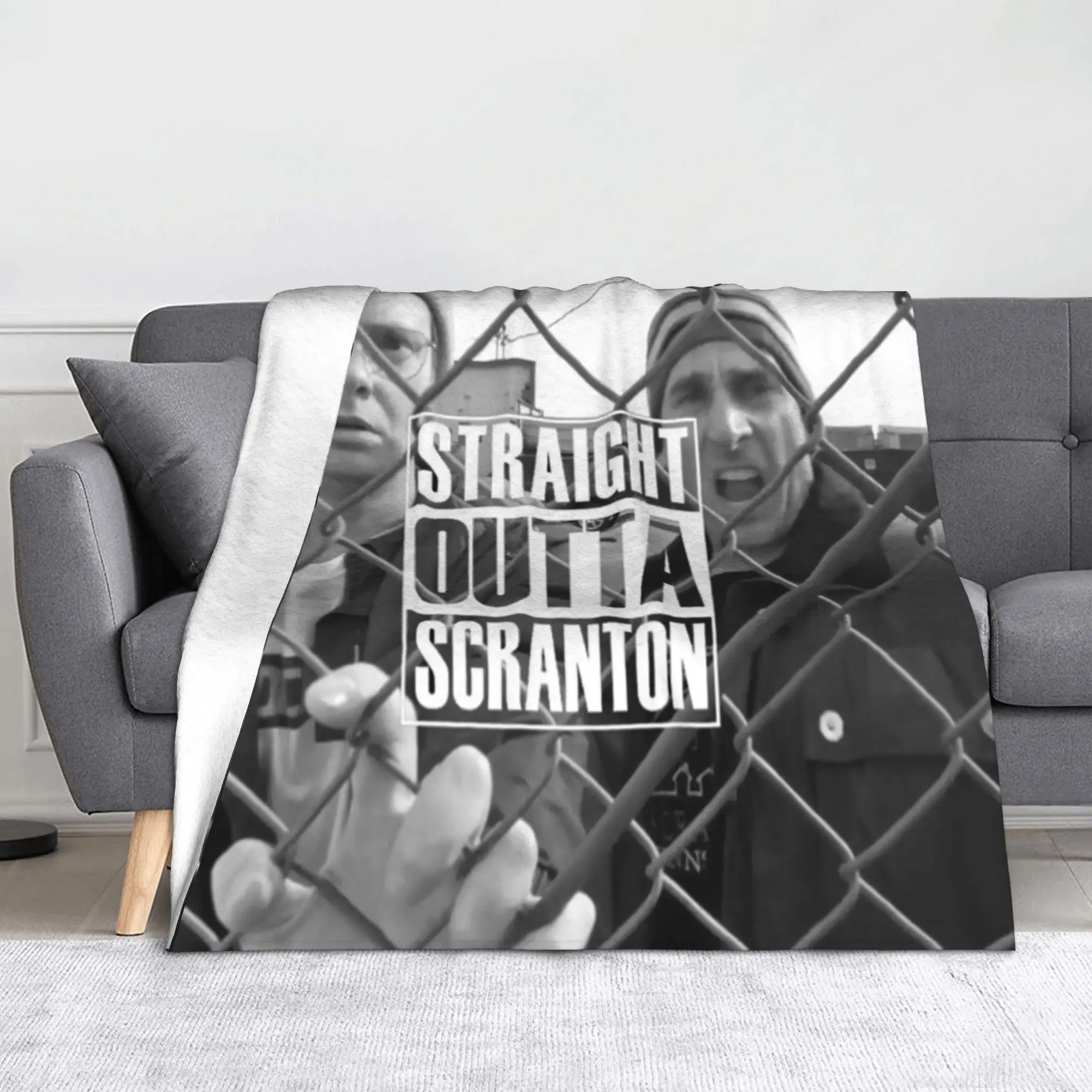 

Фланелевые одеяла Straight Outta Scranton The Office Awesome, пледы для кровати, дивана, дивана, 125*100 см, покрывала