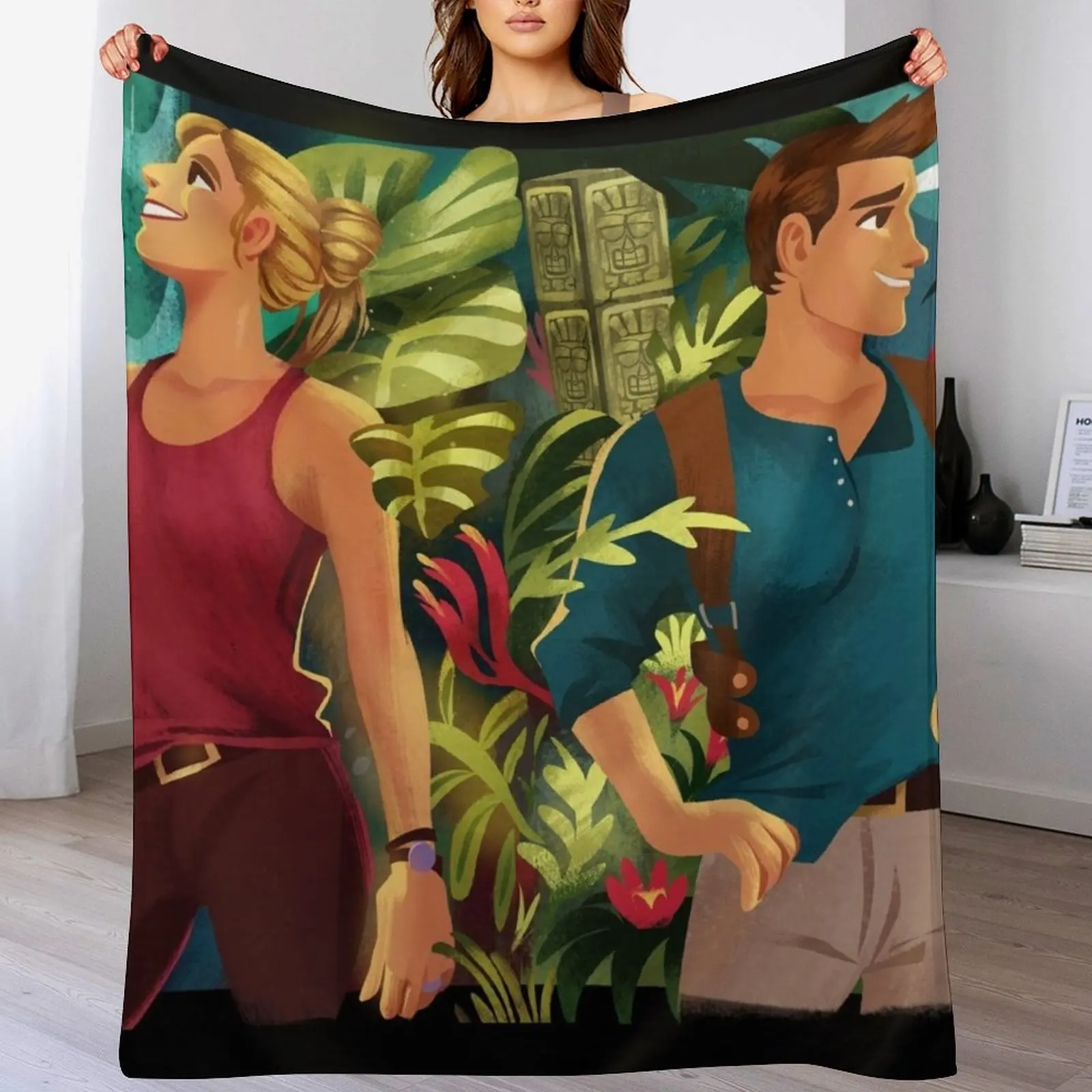 Uncharted Throw Blanket Moving Large Bed covers Blankets