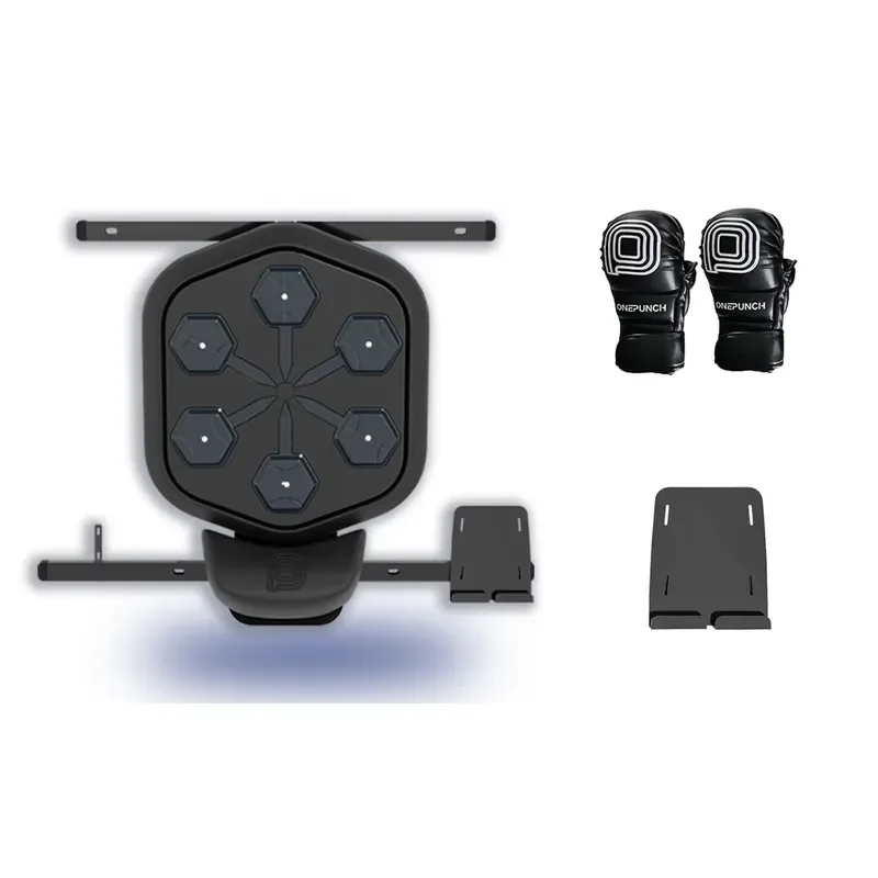 Smart Music Boxing Machine Wall Mounted Target Pad with LED Light Intelligent Punching Equipment for Home Gym Fitness