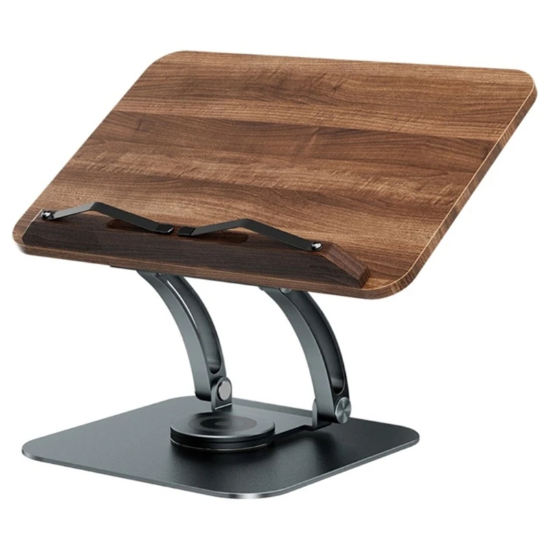 Laptops Holder Risers Computer Tablets Stand Adjustables Wood Foldable Desktop Holder Reading Cookbooks Stand DropShipping