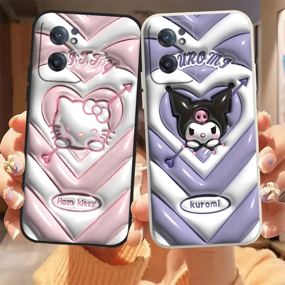 

Funny Hello K-Kitty K-kuromi Phone Case For Oneplus 9 9R 8 8T 7 7T ACE 2V NORD CE 2 3 Lite 5G Pro Silicone Case Funda Shell
