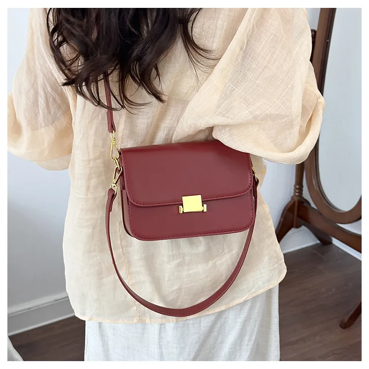 Fashion lady Sling bag PU Leather phone Crossbody Bag For Women Solid color Ladies flap Shoulder Messenger Bag bolsa Short Trips