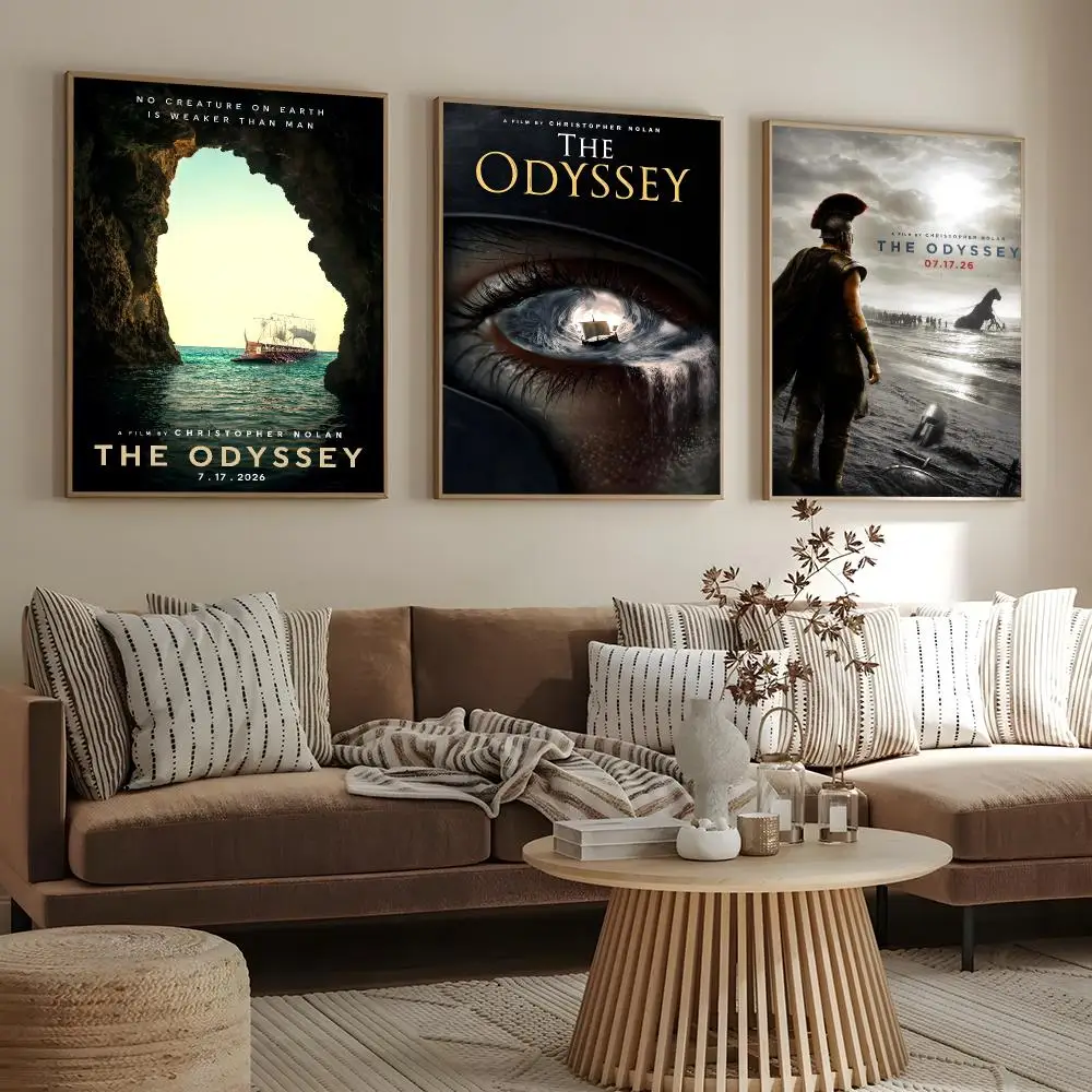 Movie The Odyssey Poster HD Modern Aesthetic Wall Prints, Stylish Home Decor for Living Room Bedroom