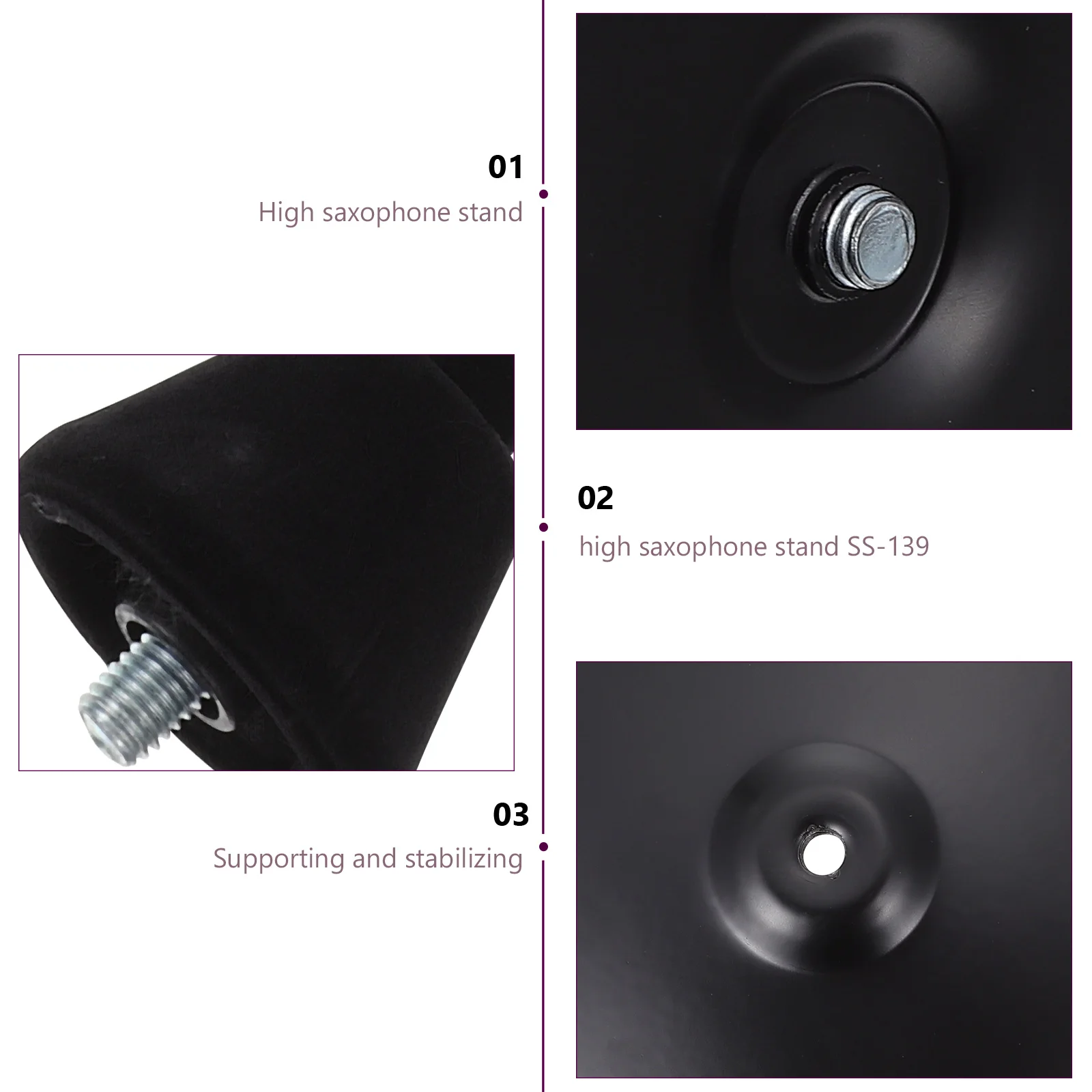 

Durable Stable Stand Portable Instrument Bracket Eva Sponge Round Bottom Scratch Resistant Flute Clarinet Holder Instrument