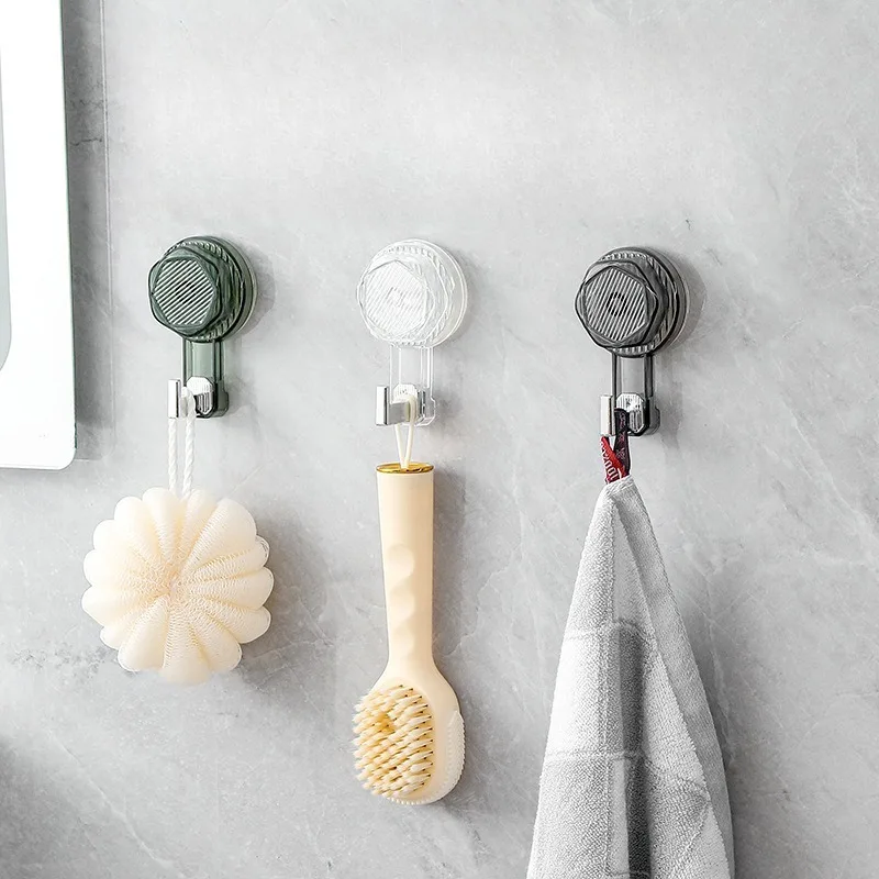 New Strong Non-punching Bathroom Door Non-marking Viscose Wall Bathroom Towel Hanging Clothes Suction Cup Hook