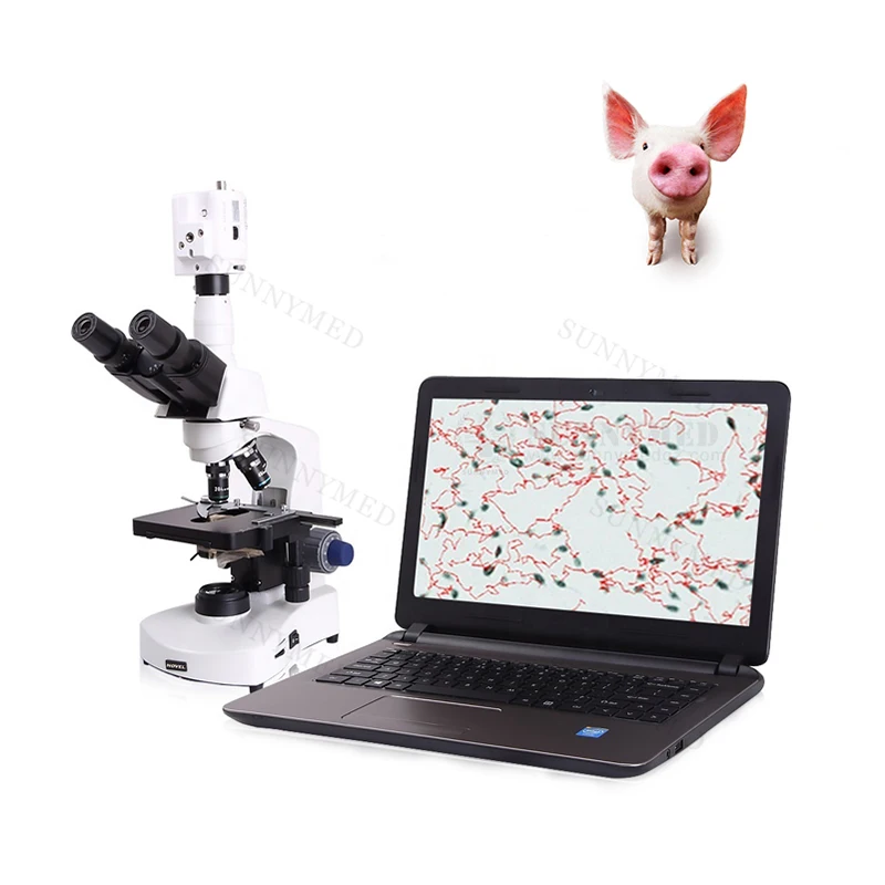 SY-B178V Automated Veterinary Semen Quality Analyzer Equine Semen Analyzer Animal Bovine Semen Analysis Microscope Machine