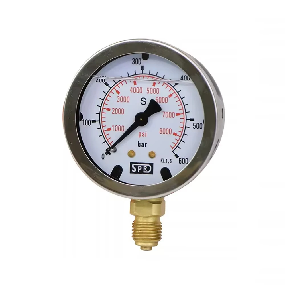 

0-600bar Hydraulic Pressure Gauge for Excavator – 1.5M Hose, Radial Dual Scale (Heavy Machinery Pump Tester)