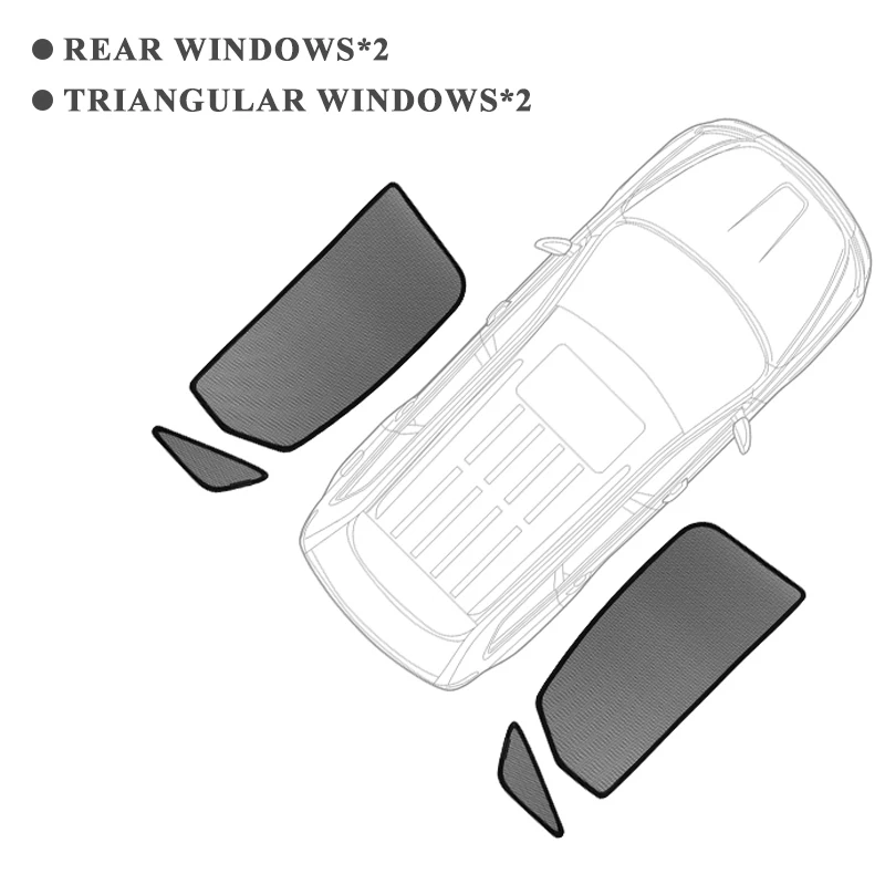 Voor KIA NIRO 2017 2018 2019 2020 2021 2022 Auto Zonnescherm Voorruit Magnetische Mesh Gordijn Achterzijde Venster zonneklep Schaduw