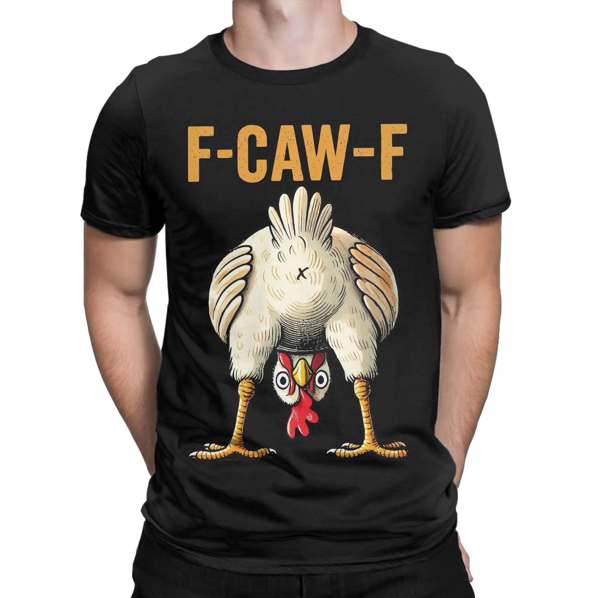 New Arrival Funny F-Caw-F Chicken FCAWF T Shirt For Unisex  Pure Cotton T-shirts Short Sleeve Tops