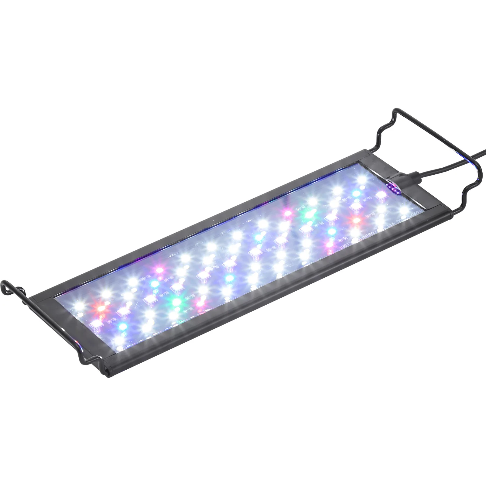 VEVOR Aquarium Light with LCD Monitor 14W Full Spectrum Fish Tank Light with 24/7 Natural Mode Adjustable Brightness 12