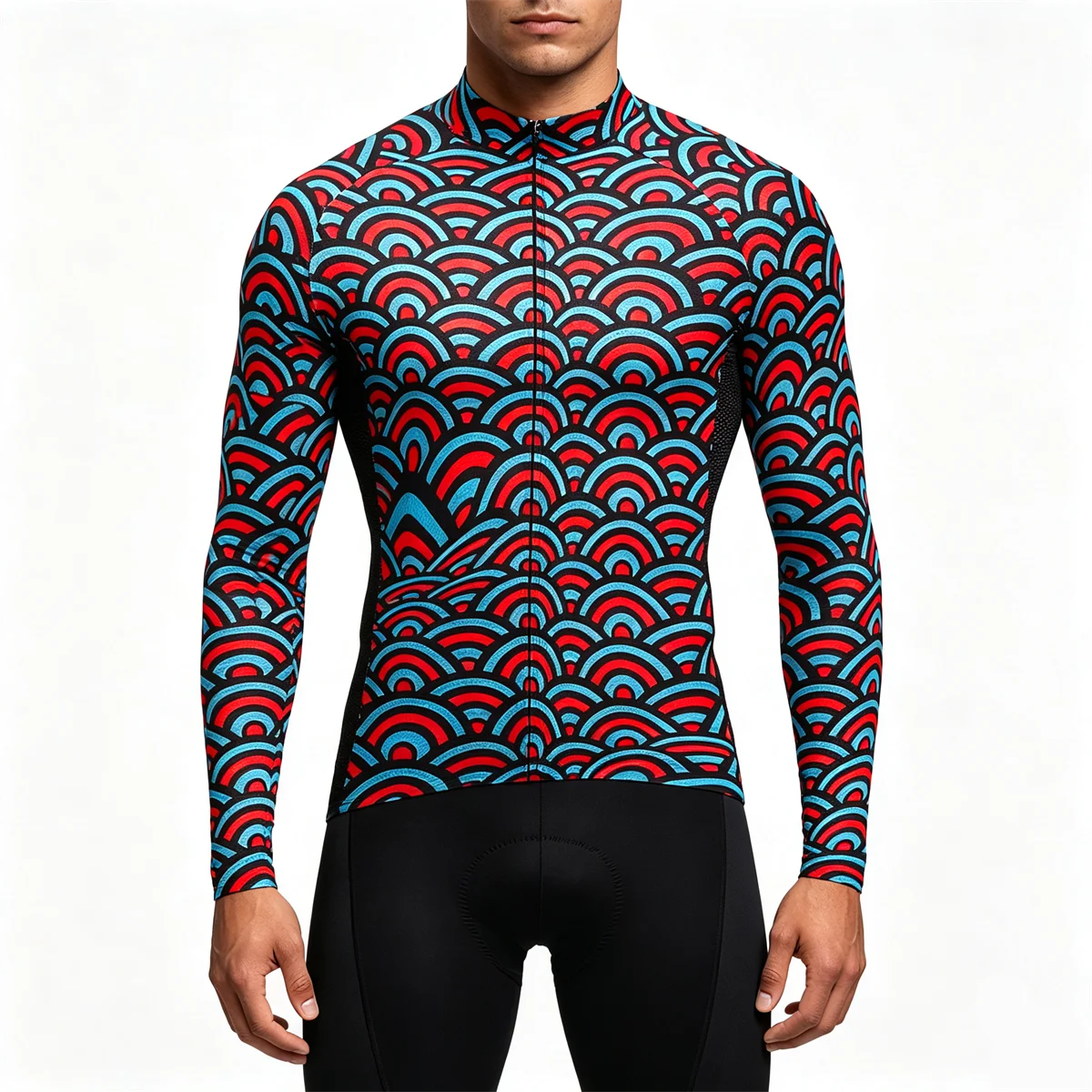 2027 Winter Herren-Radtrikot-Set, warmes Fleece-Radtrikot-Set, Triathlon-Mountainbike-Langarm-Radbekleidung – Detail 8