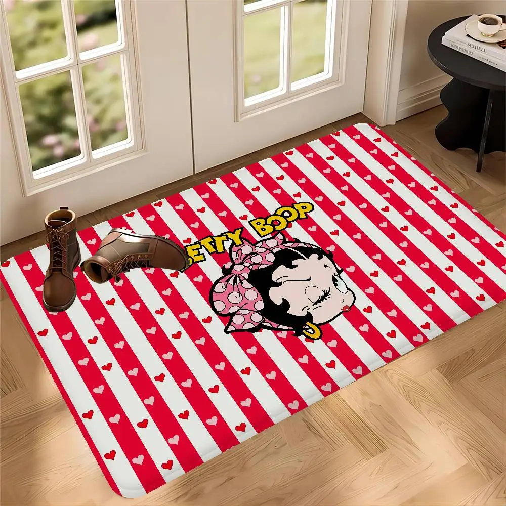B-Betty Cute Boops Hallway Carpet Washable Non-Slip Living Room Sofa Chairs Area Mat Kitchen Doormat Area Rug