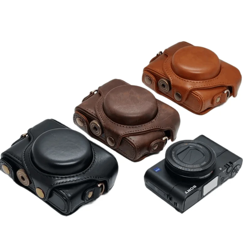 PU Leather Bag Case for SONY DSC-RX100 VII M7RX100II M2 RX100 M3 RX100III M4 M5 M5A M6 M7 Camera Cover