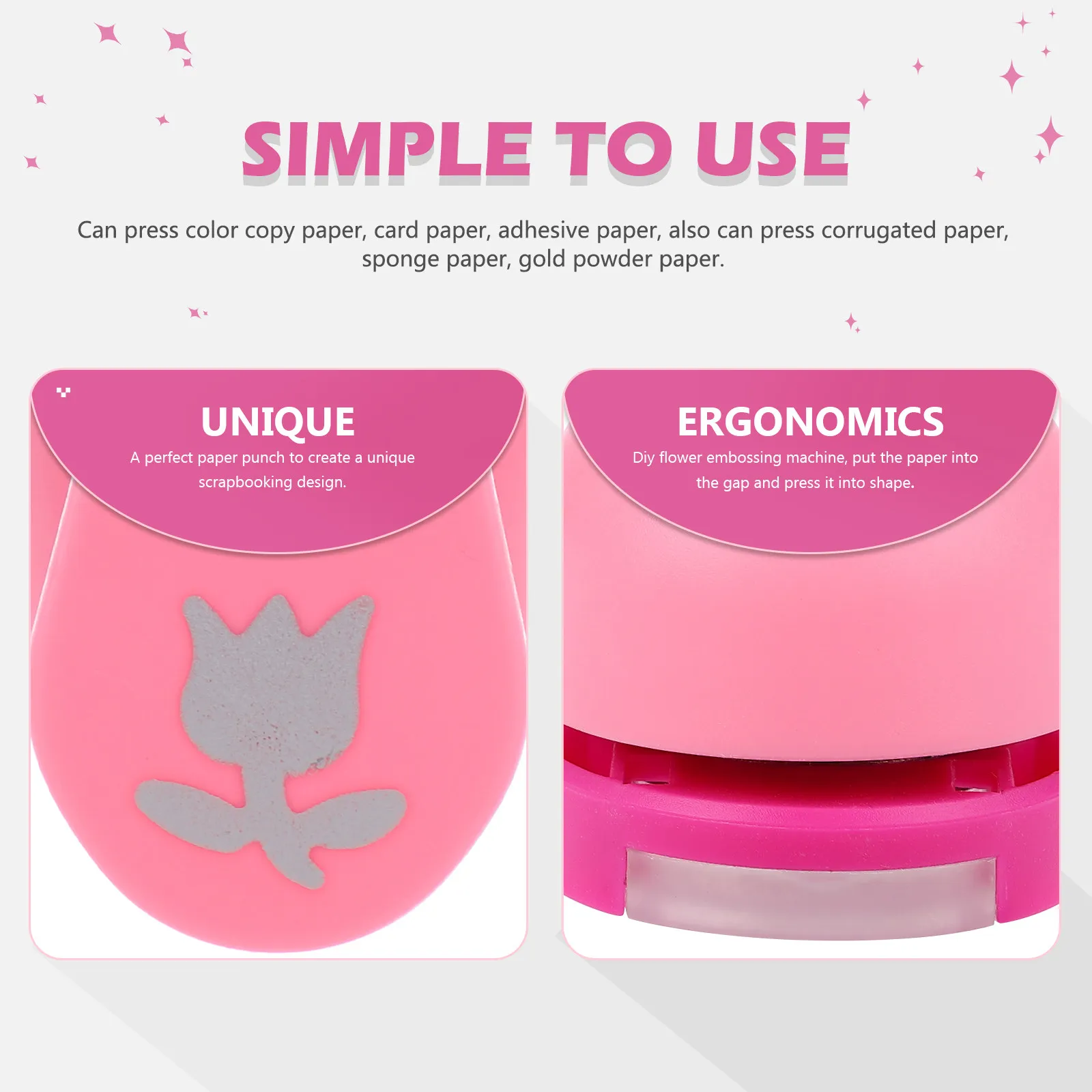 

Creative Scrapbook Punch Tool for Handmade Greeting Cards DIY Paper Crafts Hole Puncher for Kids School Art Projects