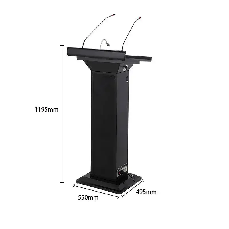 High Quality Multimedia Church Podium Stand Morden Pulpit Digital Podiums For Church Speakers Desk With Microphone