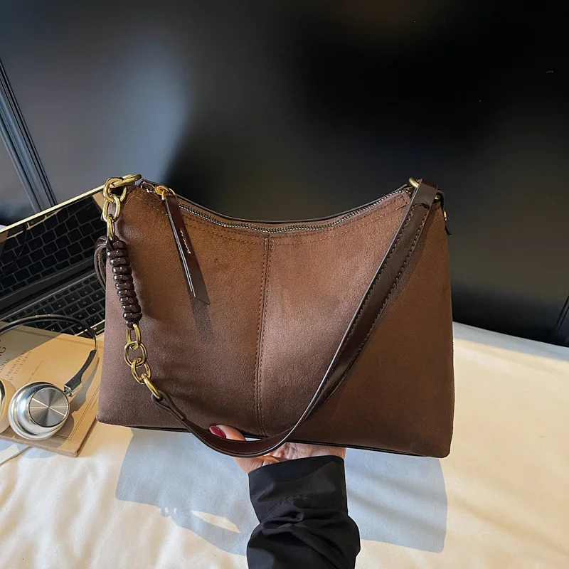 حقيبة كتف واسعة لخريف وشتاء 2025، محفظة كروس عصرية للنساء، حقيبة ذات سعة كبيرة، حقيبة متعددة الاستخدامات ليلاً ونهارًا #2