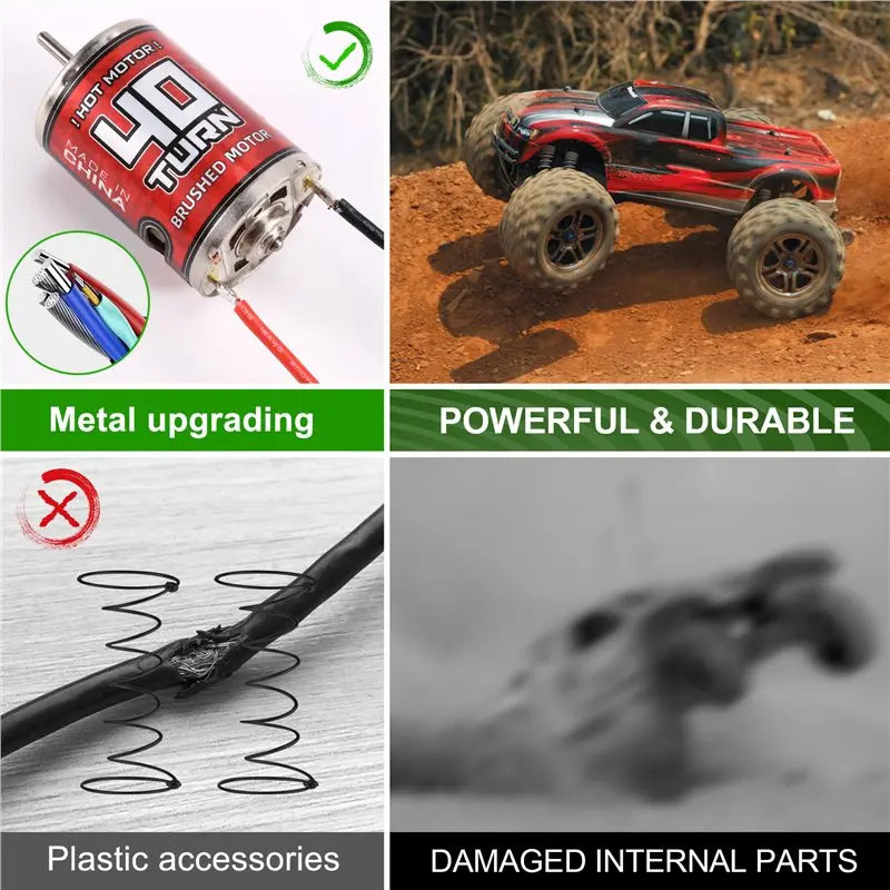 B05C-RC Brushed Motor,370 High Torsion Low Noise, 35T-30000Rpm For Tamiya Dynamite Dyna-Might Traxxas& Losi Wltoys RC Car Models