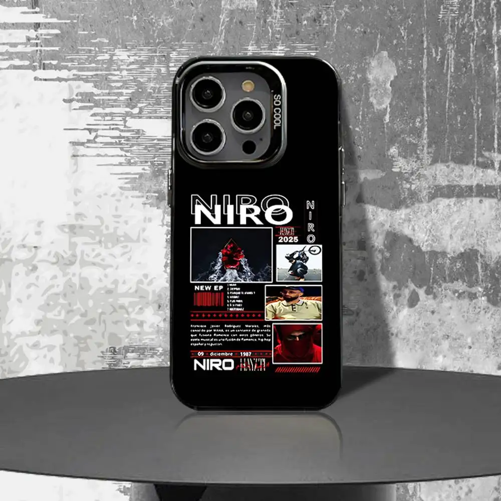 Funda de teléfono N-NIRO OX7 para iPhone 16,15,14,13,12,11,Pro,XS,Max,Plus,Mini,SE4,E, funda negra mate a prueba de golpes