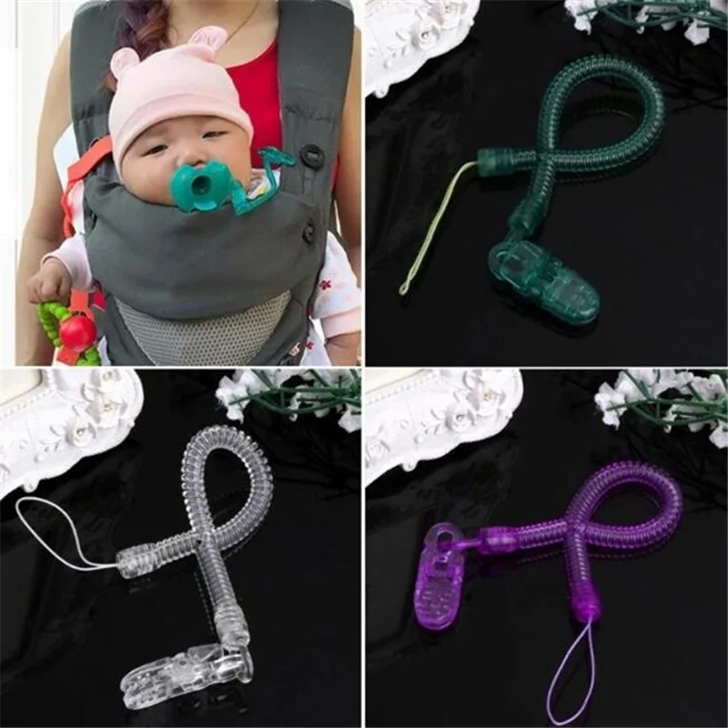 Baby Infant Feeding Dummy Pacifier Clip Extend Plasitc Nipples Baby Teething Soother Holder Strap Chain Baby Feeding Part