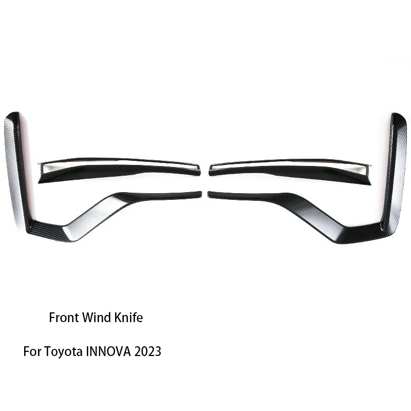 

For Toyota INNOVA 2023 Front Wind Blade Molding Strip Front Bumper Bright Bar Exterior Accessories