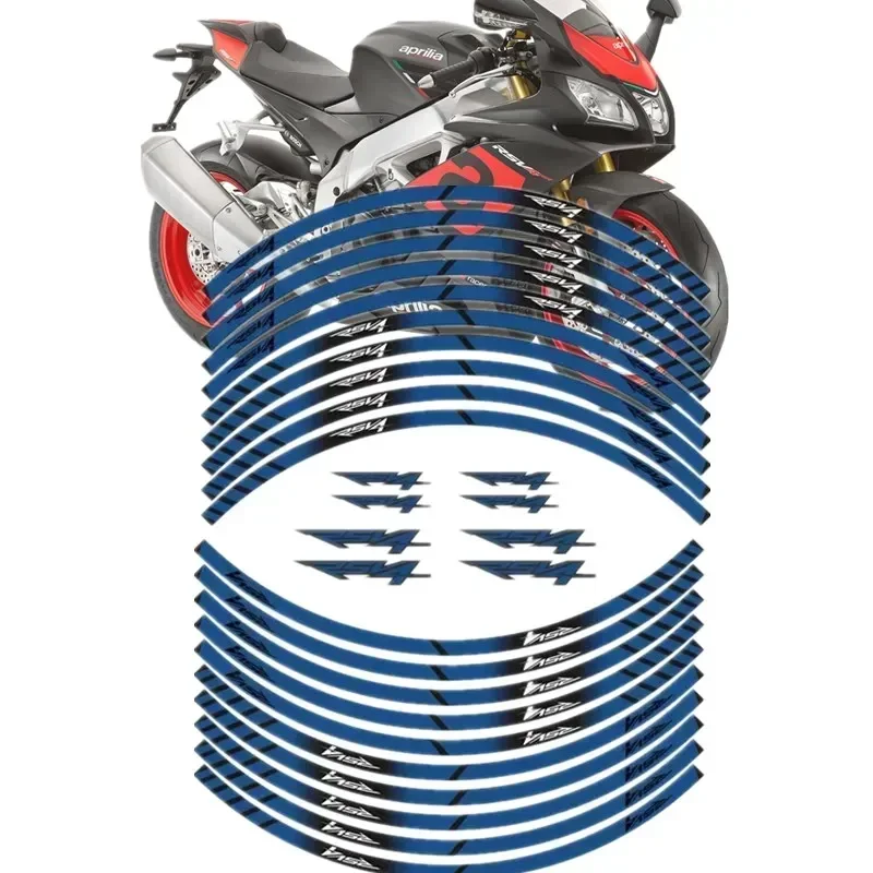 Autocollant de décoration de roue de contour de pièces de moto, autocollant pour APRILIA RSV4, 3 moteurs