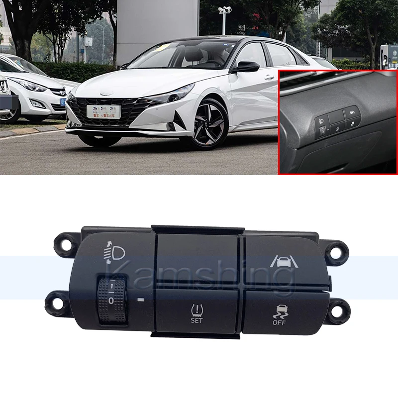 

Kamshing 93710-BU030 Lane Keeping Switch For Hyundai Elantra CN7 2021-2022 Lane Keeping Tire Pressure Light Adjustment Switch