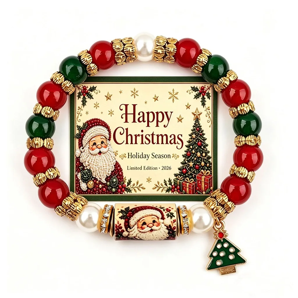 Christmas Tree Pendant Bracelet Accessories Unique Christmas Animals Resilient Bracelet Handcrafted Jewelry Gift For Festival