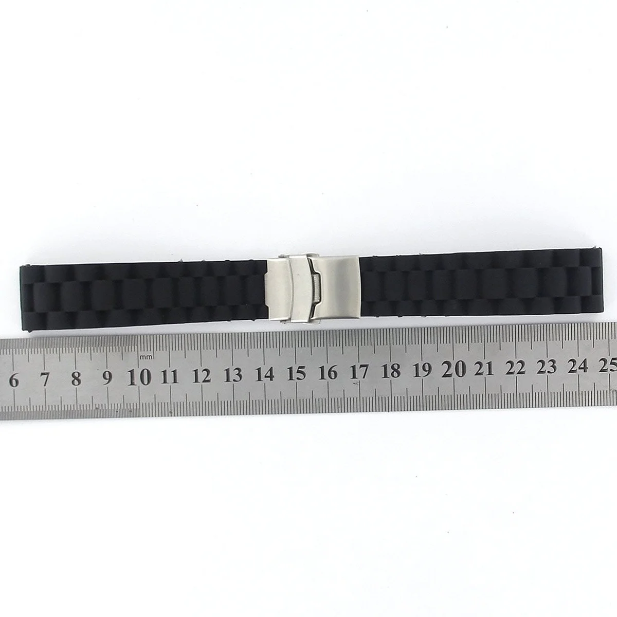 

20 Mm Waterproof Simple Watch Band Adjustable Stylish Black 20mm