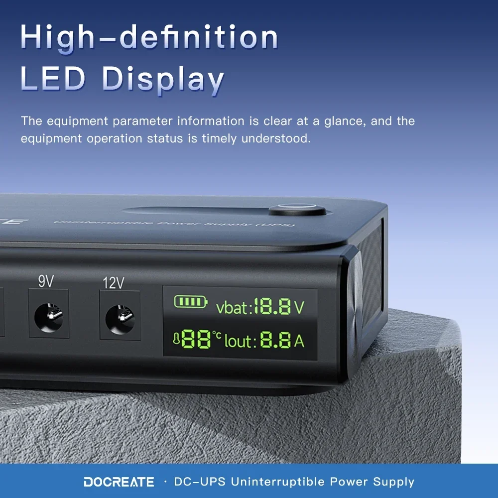 36W DC UPS Backup Power Supply For Router Cellphone Modem 5V/9V/12V/24V Output NO Battery EU/US Plug Uninterrupted Switching image 2
