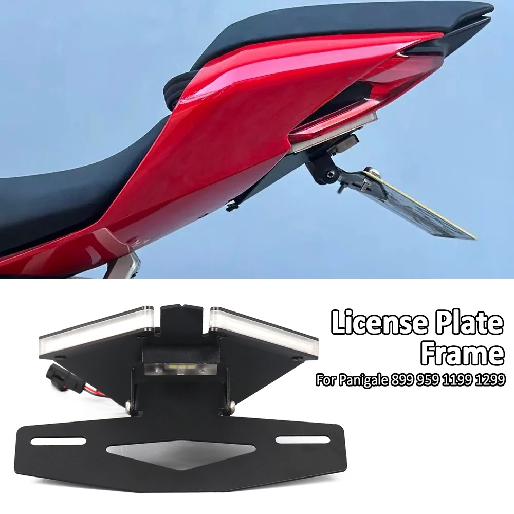 

Motorcycle Tail Tidy License Plate Holder With LED Light For Ducati 899 959 1199 1299 Panigale Fender Eliminator Accessories