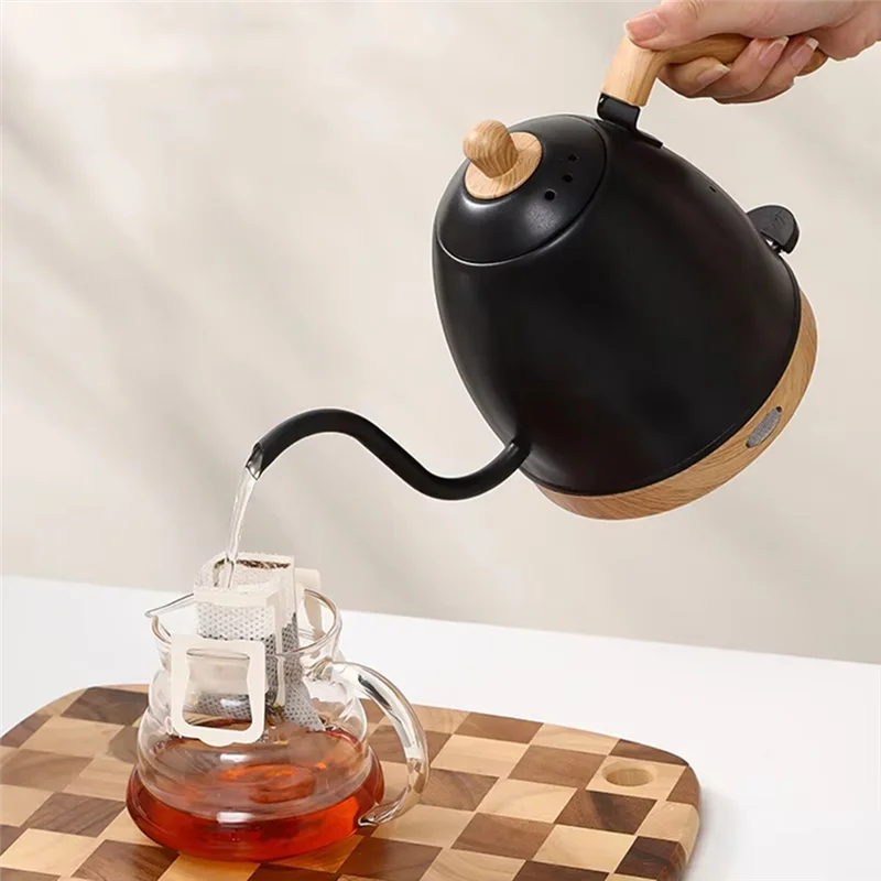 

ABKO-Kettle Hand-Made Coffee Pot Food Grade Stainless Steel Slender Mouth Electric Kettle Tea Gooseneck Pot (EU)