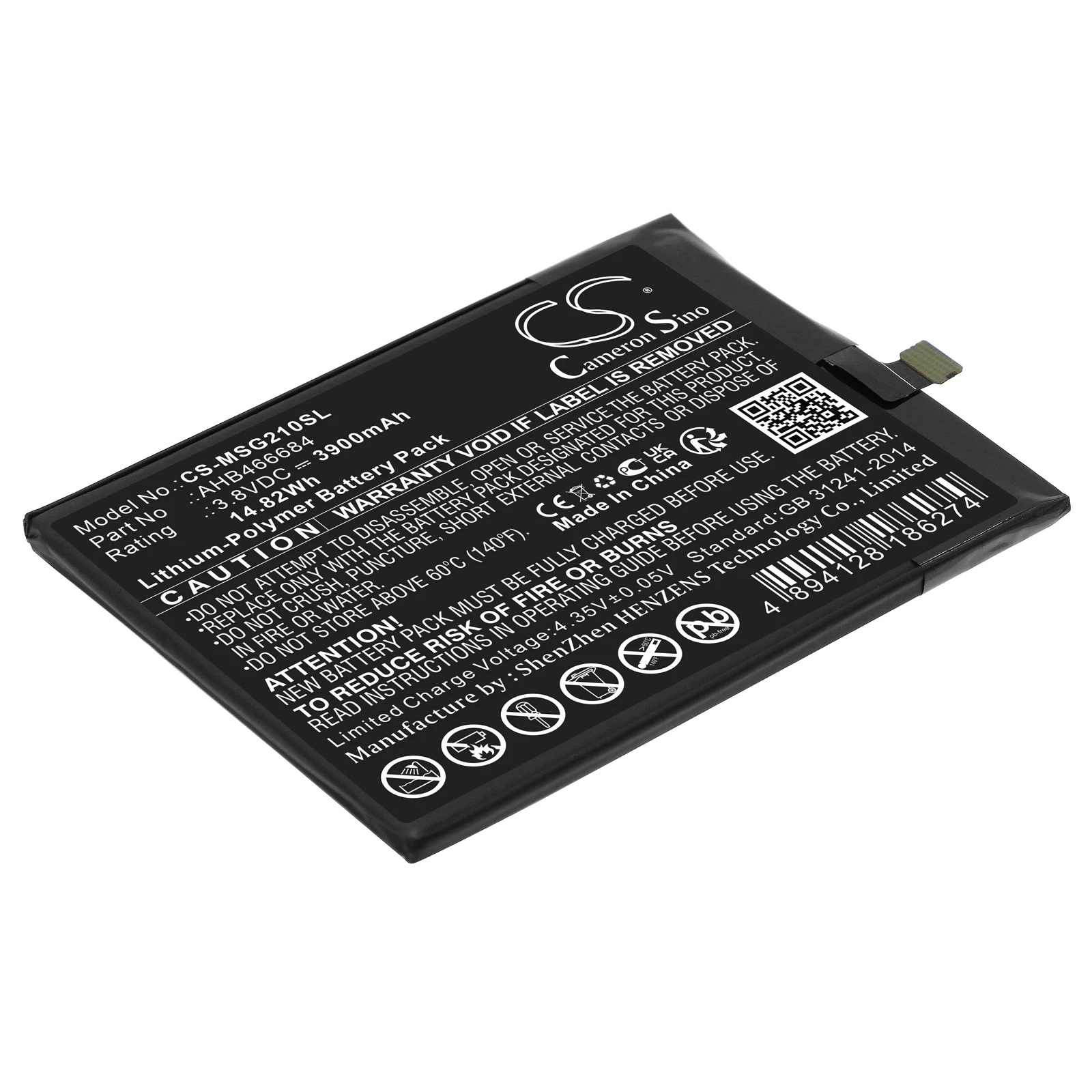 Cameron Sino 3.8V 3900mAh Mobile, SmartPhone Battery AHB466684 for Meder SmartGuide 2, SmartGuide 210-464 +TOOLS KIT