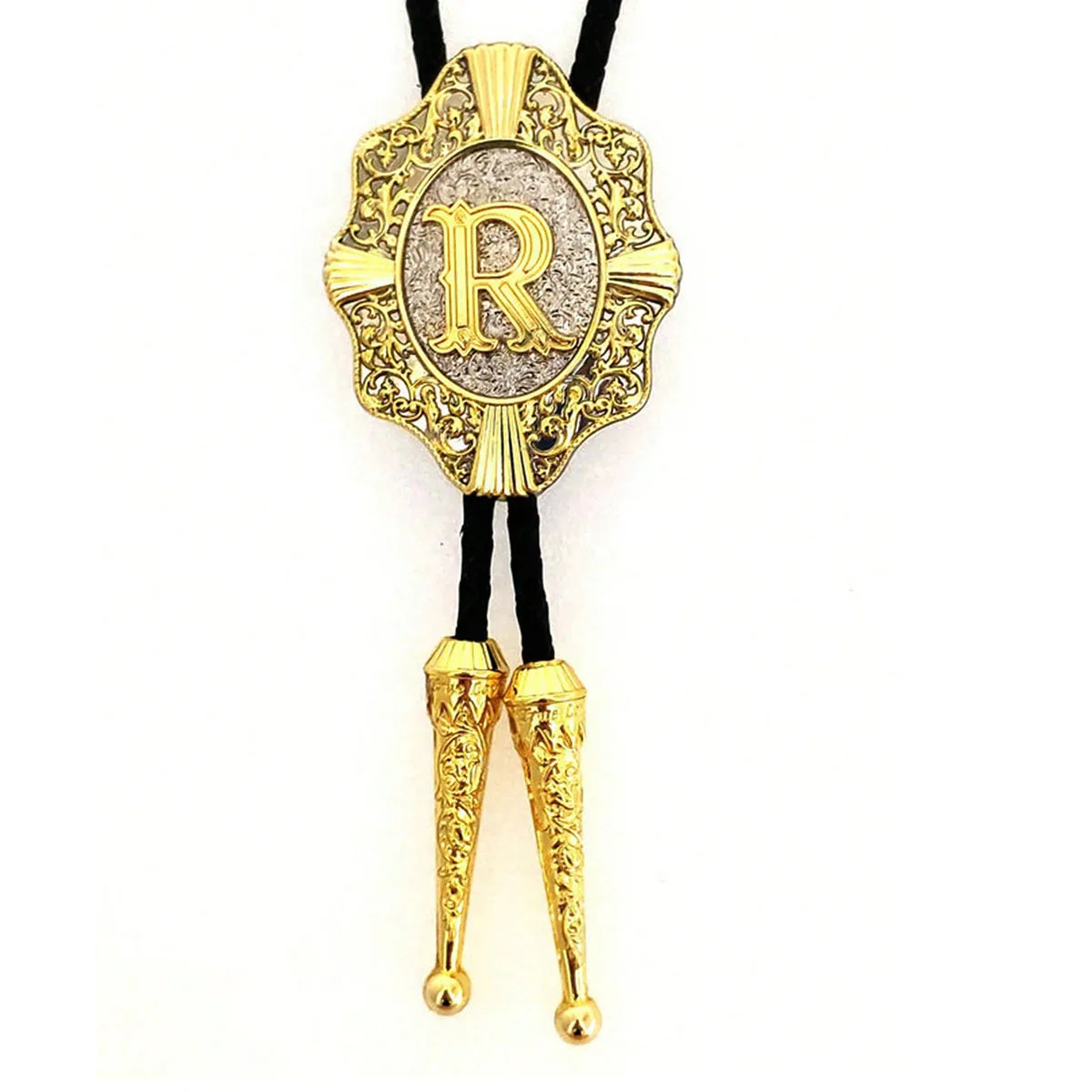 Fashion Golden 26 Letter ABC-XYZ Gentlemanlike Dazzling Men Bolo Tie