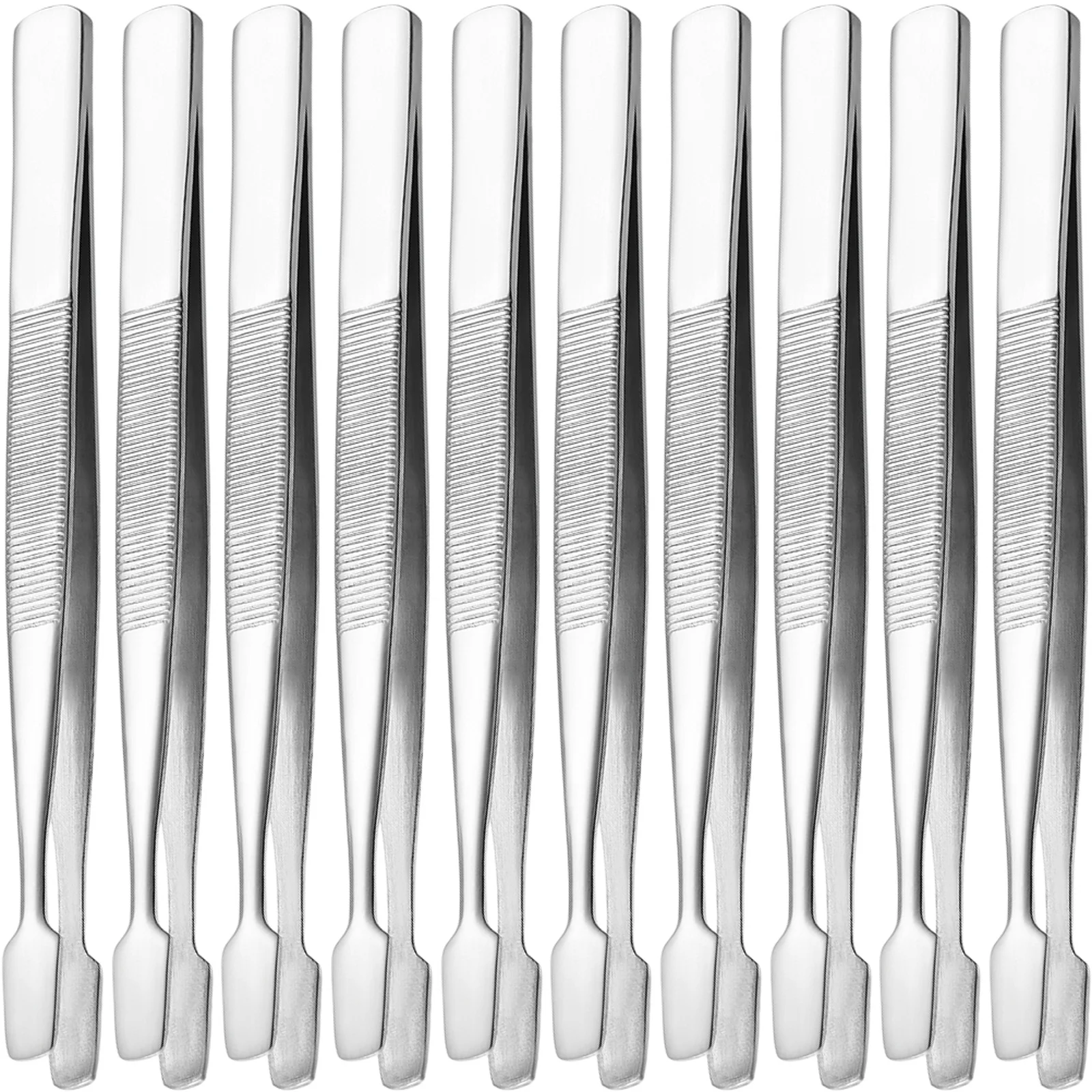 

10Pcs Eyelash Tweezers Premium Stainless Steel Long Tweezers for Crafting Philately Coins Photo Hobby Tools Stamp Collector