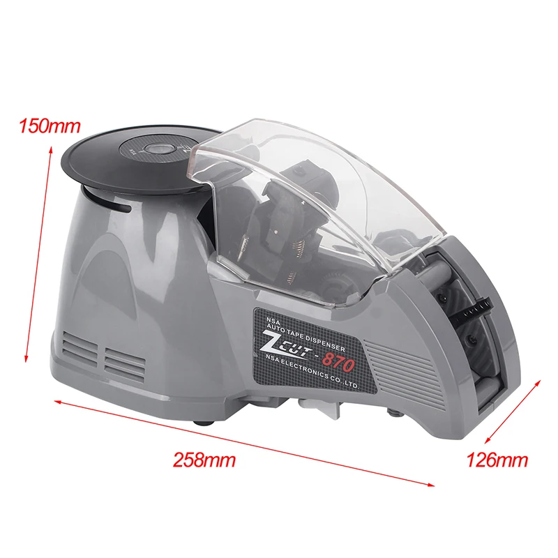 ZCUT-870 220 فولت آلة التعبئة والتغليف العملي 3 - 25 ملم عرض آلة قطع الشريط سطح المكتب موزع الشريط الدائري