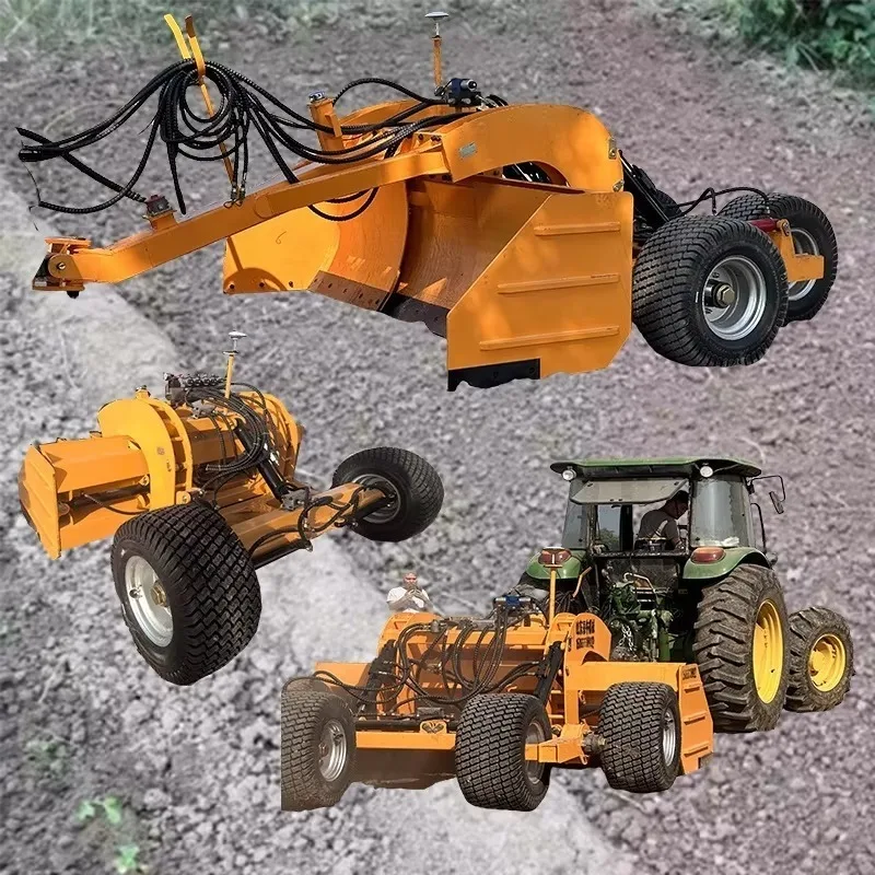 Cost‑Effective Laser Land Leveler with Integrated Grader Blade and Scraper, Robust Frame Design for Reliable Farm Leveling