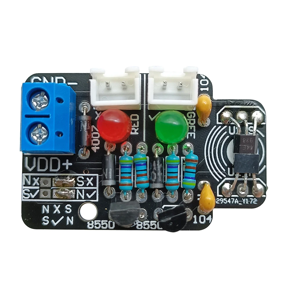 DC5-20V Hall Magnet Módulo de Detecção Pólo Norte/Pólo Sul Indução Magnética Módulo Resolvedor Pólo Magnético XH2.54-2P Cabo Plug-in