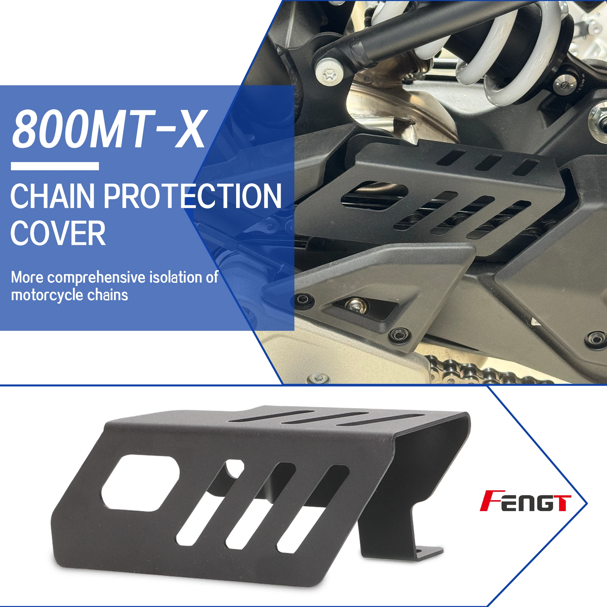 

800MT-X аксессуары, защита цепи для CFMOTO 800MTX MTX800 2024 2025, защитная крышка цепи заднего колеса, брызговик