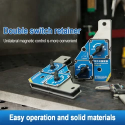Double Switch Magnetic Welding Fixer 90° Magnet Weld Positioner Ferrite Auxiliary Locator Tools Welding Positioner