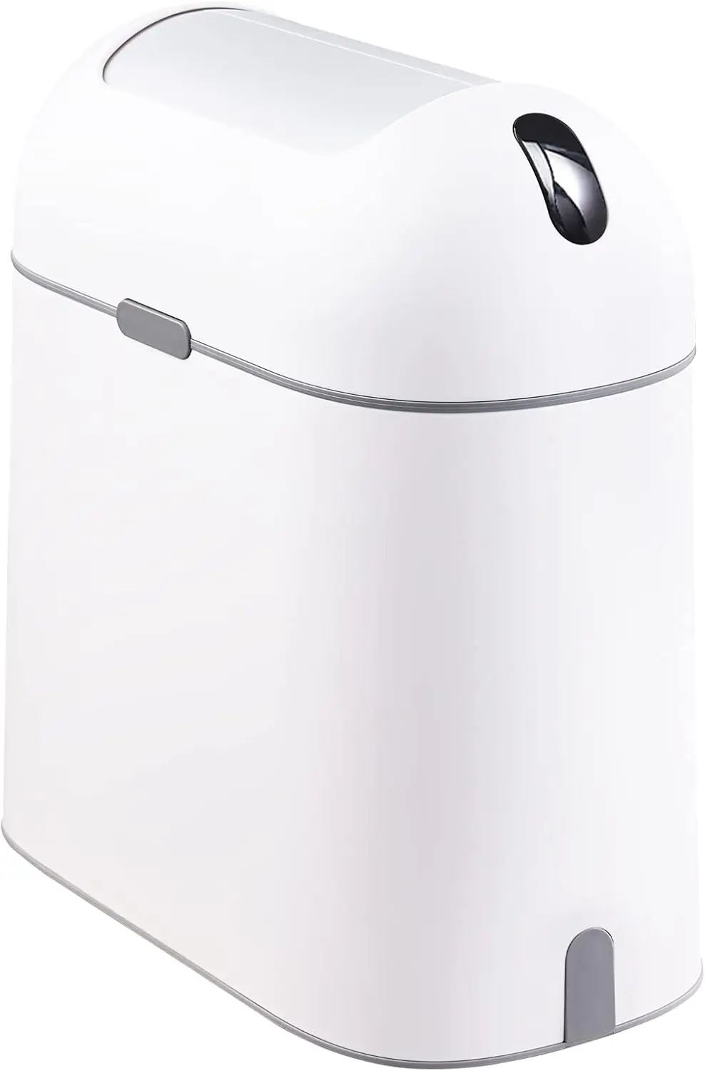 

ELPHECO Motion Sensor Bathroom Trash Can with Butterfly Lid, 2.5 Gallon Slim Waste Basket for Bedroom Kitchen Office, White