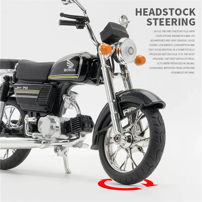 1/10 Honda JiaLing JH-70 Alloy Race Motorcycle Diecast Simulation Metal Street Sports Motorcycle Model Collection Kids Toys Gift