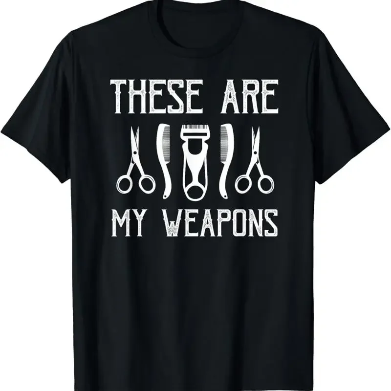these are my weapons Barber Shop shirt gift for lover Beard T